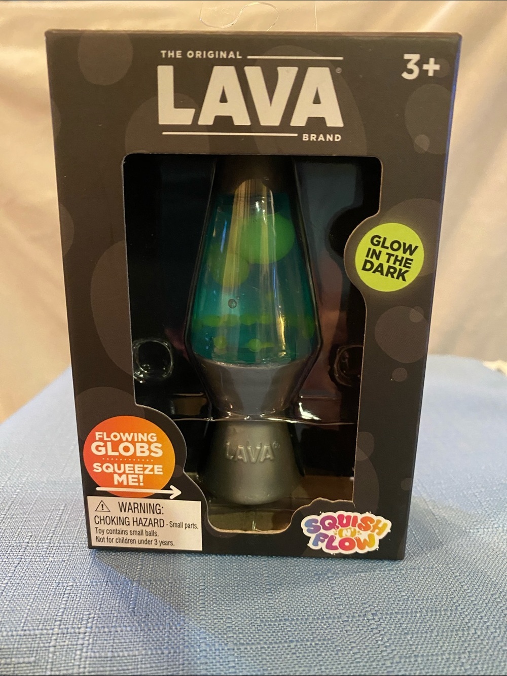 LAVA Glow-in-the-Dark Blue & Green Lava Lamp Squishy